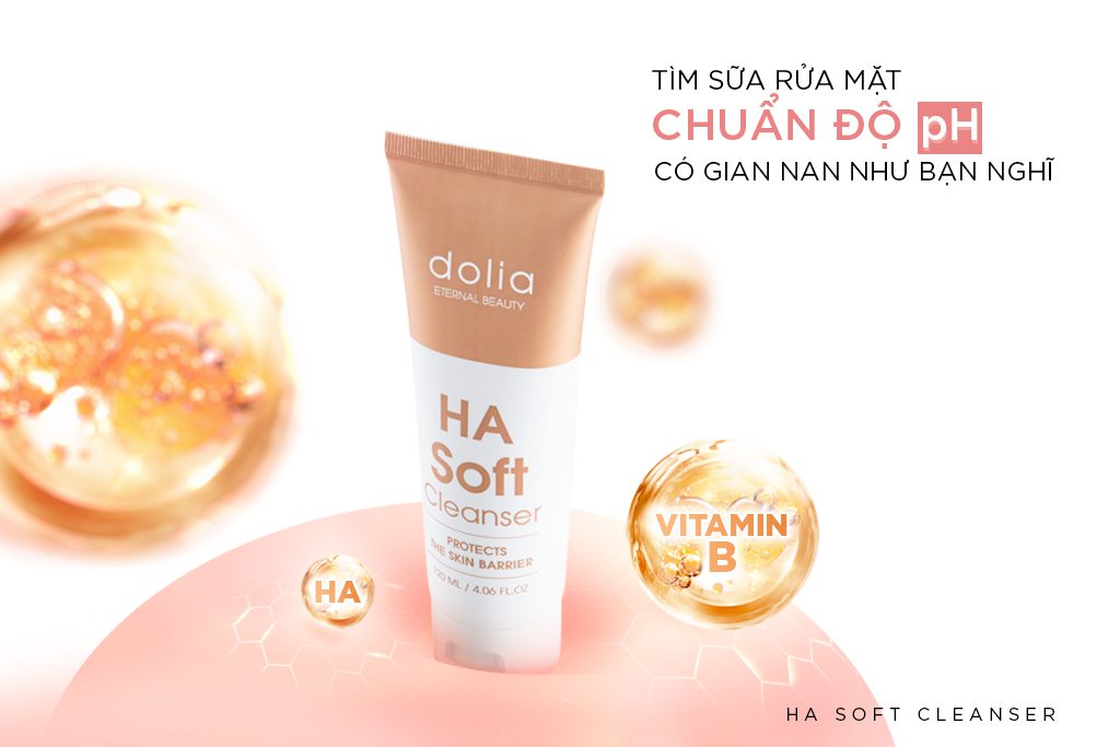 Sữa rửa mặt dịu nhẹ Dolia HA Soft Cleanser