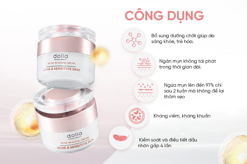 Công dụng của kem trị mụn thảo dược Dolia