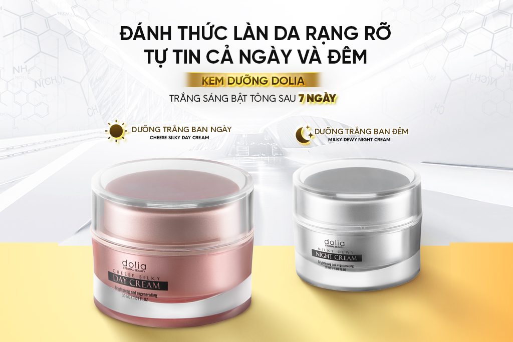 Combo kem dưỡng da ban ngày và kem dưỡng da ban đêm Dolia
